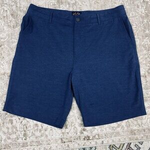 FAHERTY All Day Shorts Mens 35 Navy Blue 9” Casual Beach Preppy